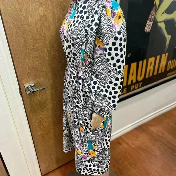 Vintage mod David Brown California caftan tunic Lounger maxi Dress-M - Picture 15 of 16